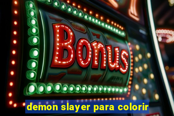 demon slayer para colorir